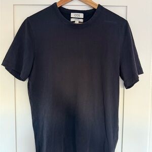 COS Men's Navy Short Sleeve Tee